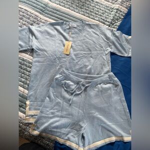 Cozy Sky Blue Women's Pajama Set